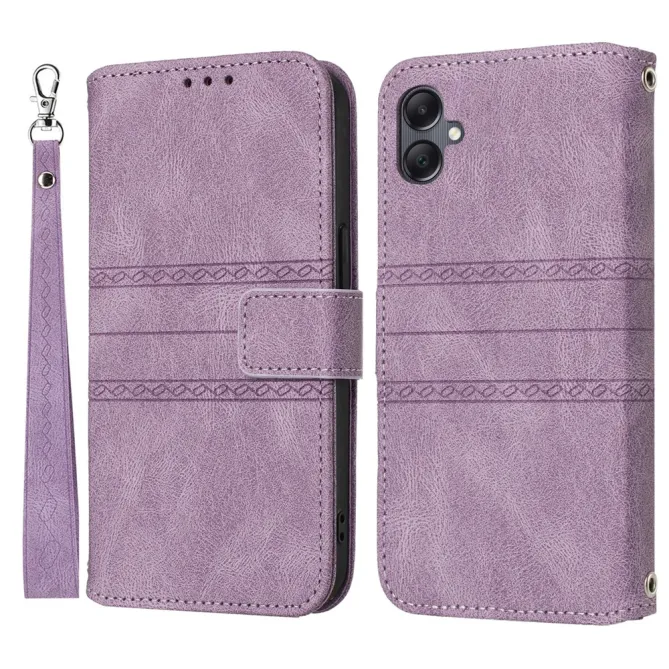 Etui Samsung Galaxy A07 Joséphine Bandes Gravées avec Dragonne