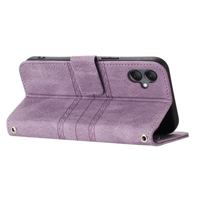 Etui Samsung Galaxy A07 Joséphine Bandes Gravées avec Dragonne