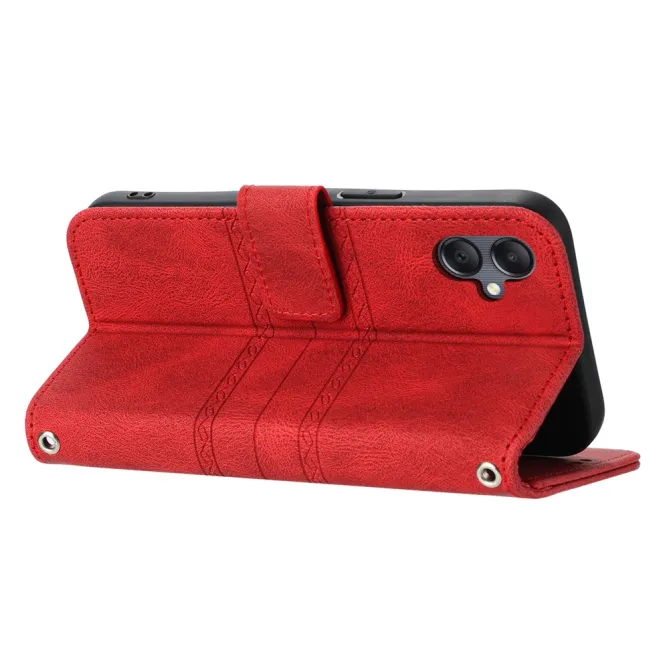 Etui Samsung Galaxy A07 Joséphine Bandes Gravées avec Dragonne