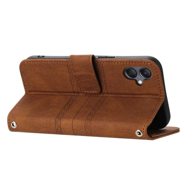 Etui Samsung Galaxy A07 Joséphine Bandes Gravées avec Dragonne