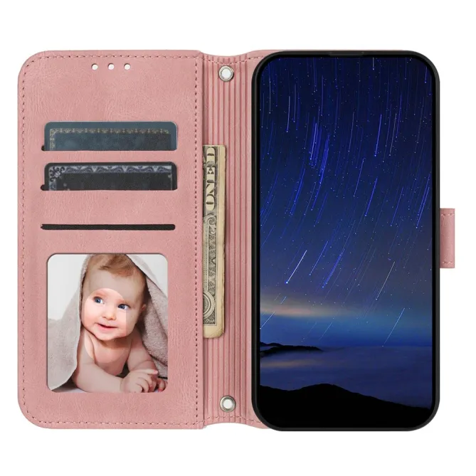 Etui Samsung Galaxy A07 Joséphine Bandes Gravées avec Dragonne