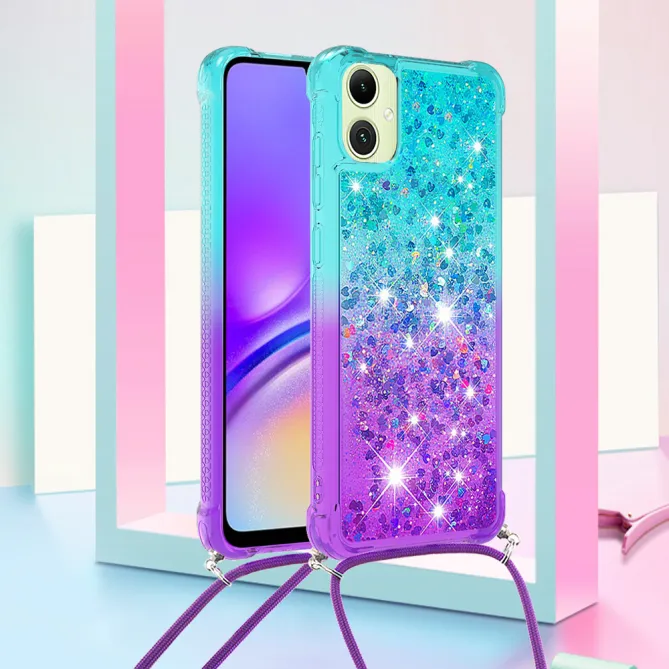 Coque Samsung Galaxy A07 Manon Paillettes Liquides avec Cordon