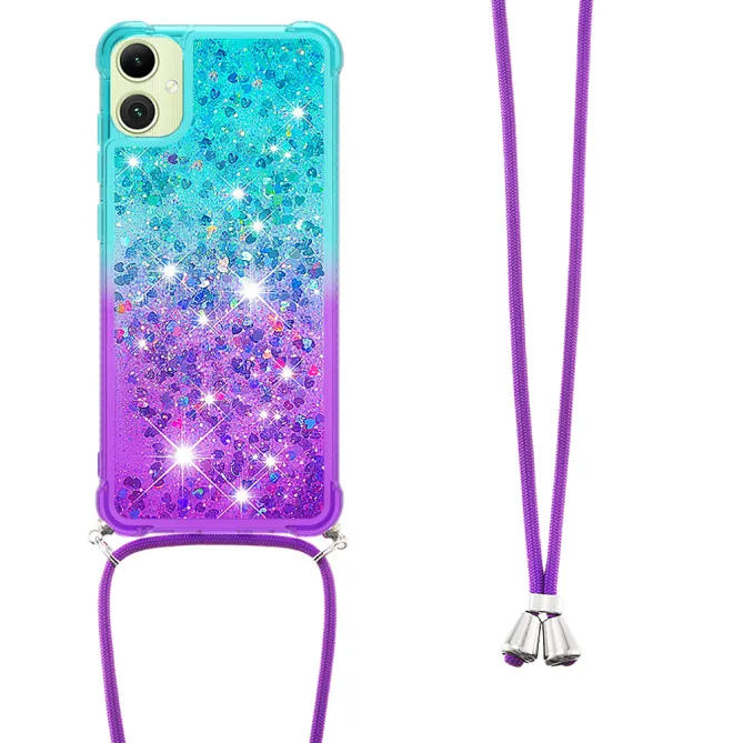 Coque Samsung Galaxy A07 Manon Paillettes Liquides avec Cordon