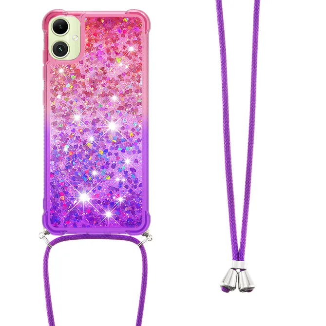 Coque Samsung Galaxy A07 Manon Paillettes Liquides avec Cordon