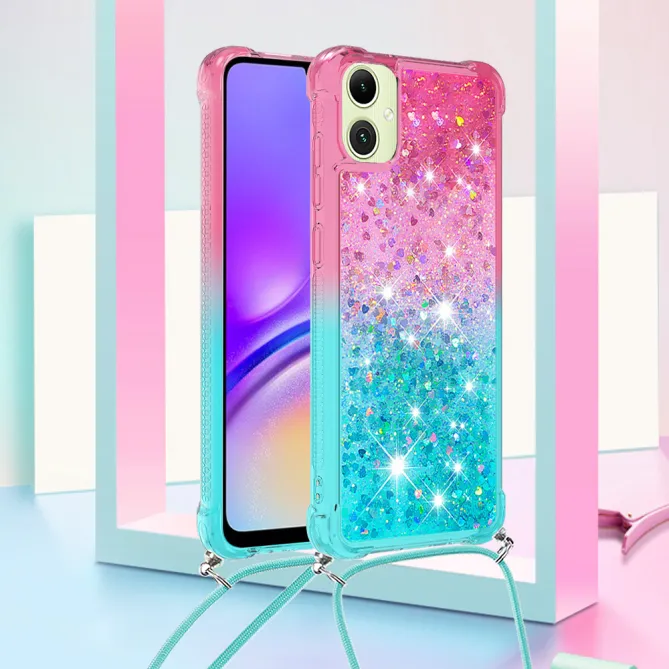 Coque Samsung Galaxy A07 Manon Paillettes Liquides avec Cordon