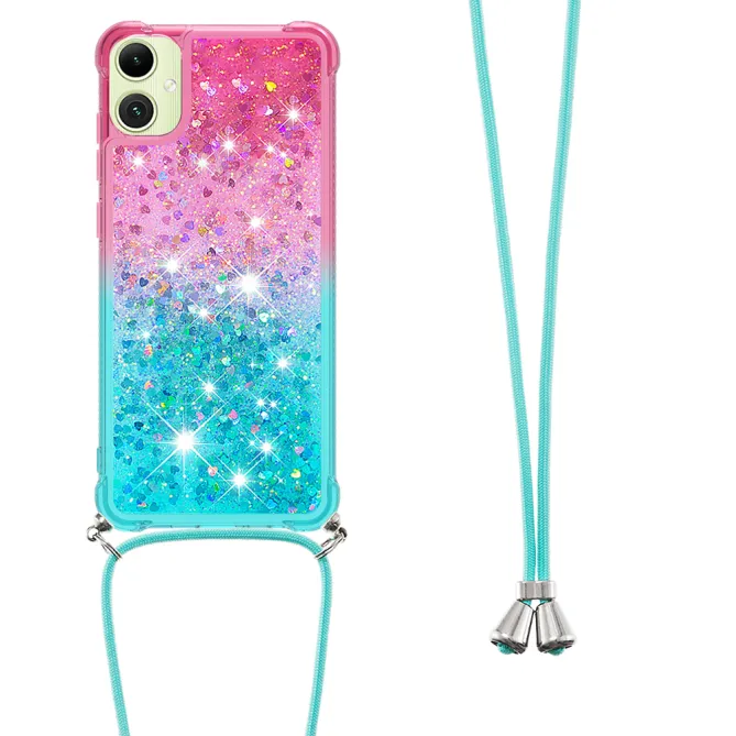 Coque Samsung Galaxy A07 Manon Paillettes Liquides avec Cordon