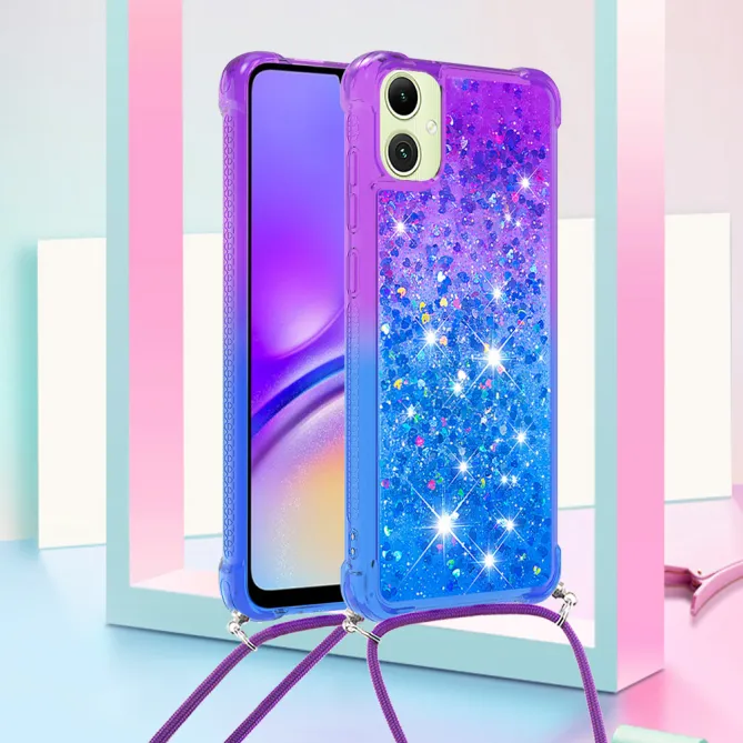 Coque Samsung Galaxy A07 Manon Paillettes Liquides avec Cordon