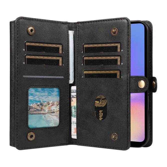 Étui Portefeuille Samsung Galaxy A07 Simili Cuir avec Zip, Porte-carte