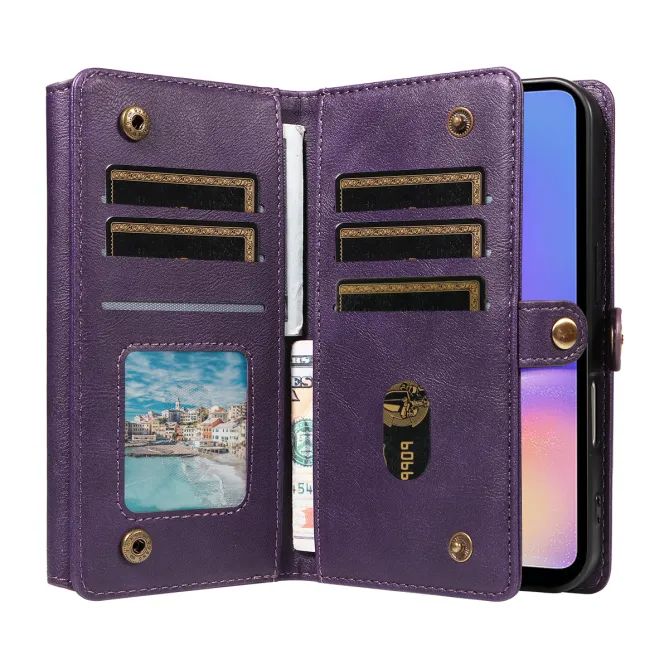 Étui Portefeuille Samsung Galaxy A07 Simili Cuir avec Zip, Porte-carte