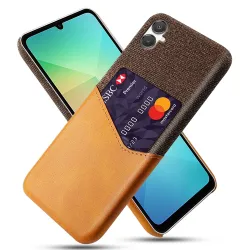 Coque Samsung Galaxy A07 Texture Tissu et Porte-carte TÄCKA