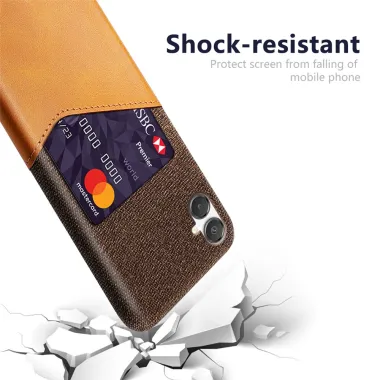 Coque Samsung Galaxy A07 Texture Tissu et Porte-carte TÄCKA