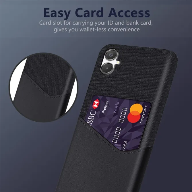 Coque Samsung Galaxy A07 Texture Tissu et Porte-carte TÄCKA