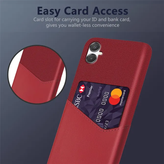 Coque Samsung Galaxy A07 Texture Tissu et Porte-carte TÄCKA