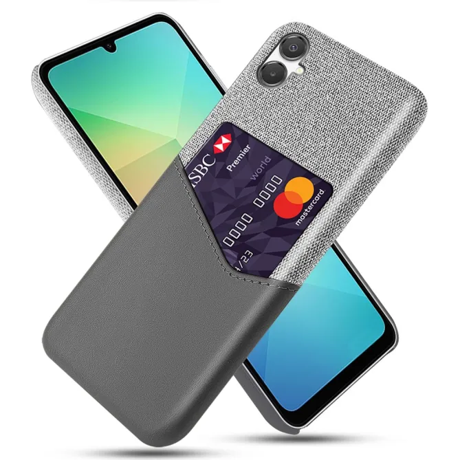 Coque Samsung Galaxy A07 Texture Tissu et Porte-carte TÄCKA