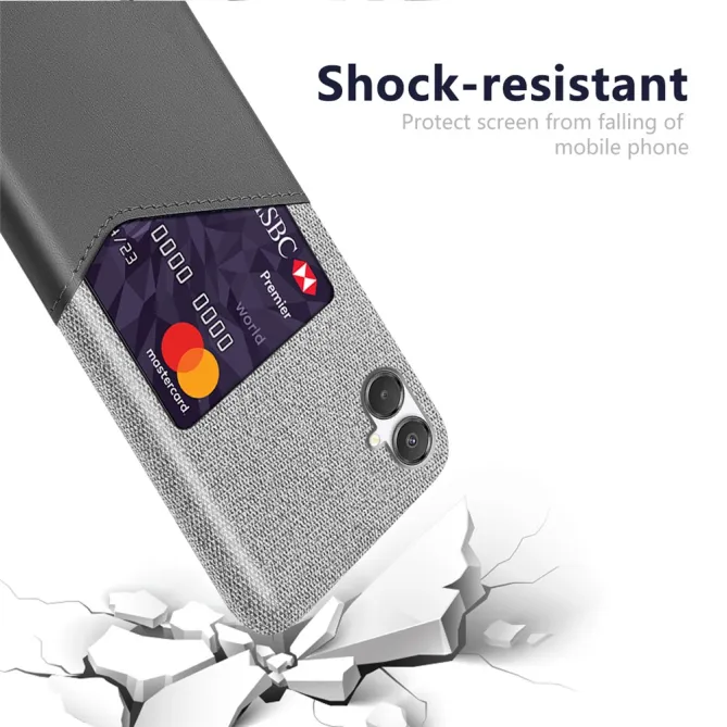 Coque Samsung Galaxy A07 Texture Tissu et Porte-carte TÄCKA