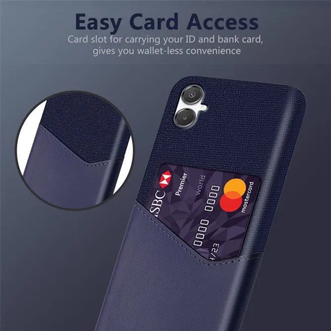 Coque Samsung Galaxy A07 Texture Tissu et Porte-carte TÄCKA