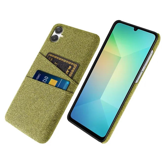 Coque Samsung Galaxy A07 Effet Tissu avec 2 Porte-cartes Intégrés