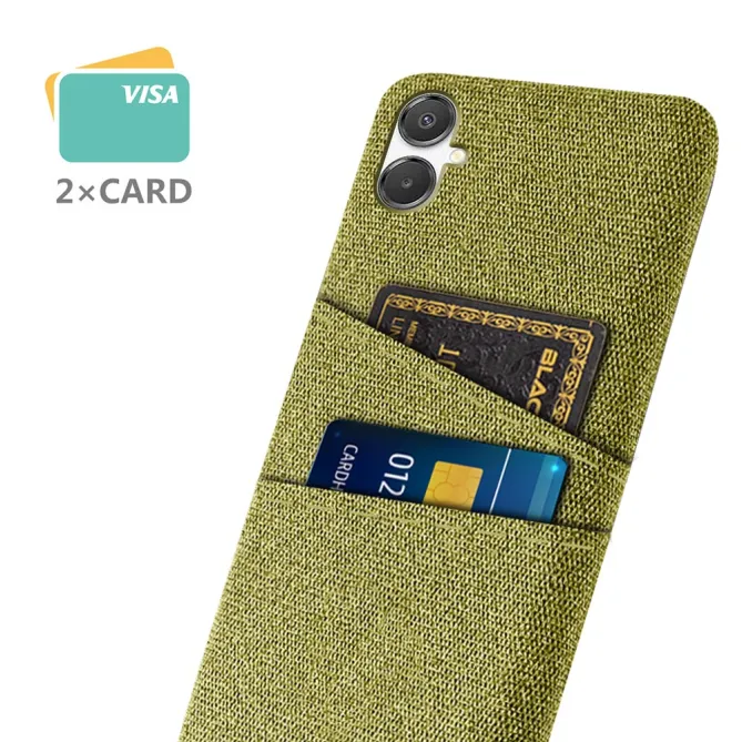 Coque Samsung Galaxy A07 Effet Tissu avec 2 Porte-cartes Intégrés