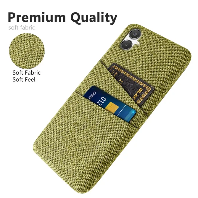 Coque Samsung Galaxy A07 Effet Tissu avec 2 Porte-cartes Intégrés