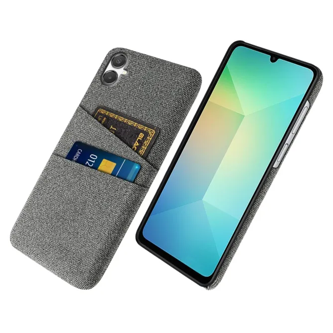 Coque Samsung Galaxy A07 Effet Tissu avec 2 Porte-cartes Intégrés