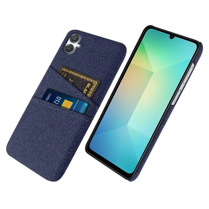 Coque Samsung Galaxy A07 Effet Tissu avec 2 Porte-cartes Intégrés
