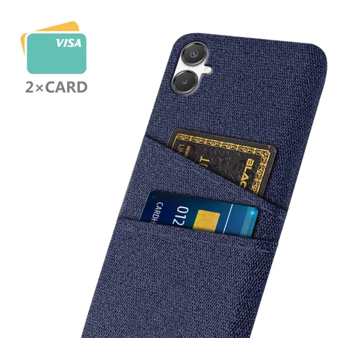Coque Samsung Galaxy A07 Effet Tissu avec 2 Porte-cartes Intégrés