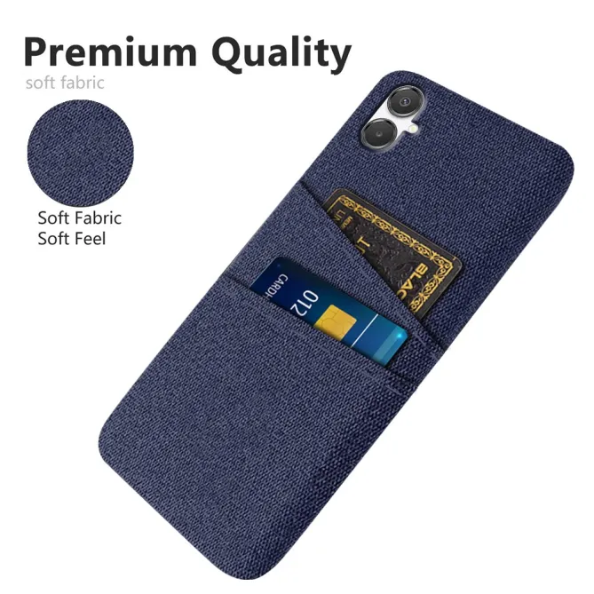 Coque Samsung Galaxy A07 Effet Tissu avec 2 Porte-cartes Intégrés