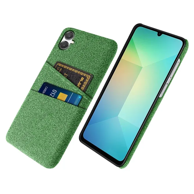 Coque Samsung Galaxy A07 Effet Tissu avec 2 Porte-cartes Intégrés