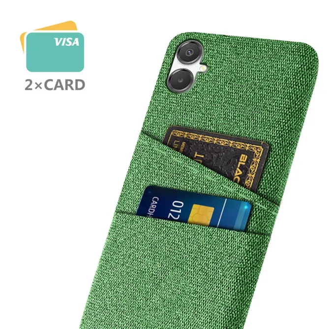Coque Samsung Galaxy A07 Effet Tissu avec 2 Porte-cartes Intégrés