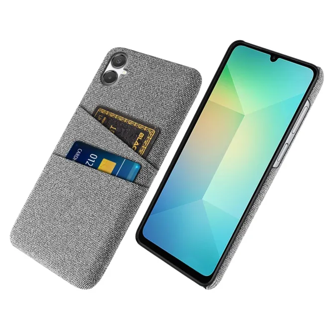 Coque Samsung Galaxy A07 Effet Tissu avec 2 Porte-cartes Intégrés