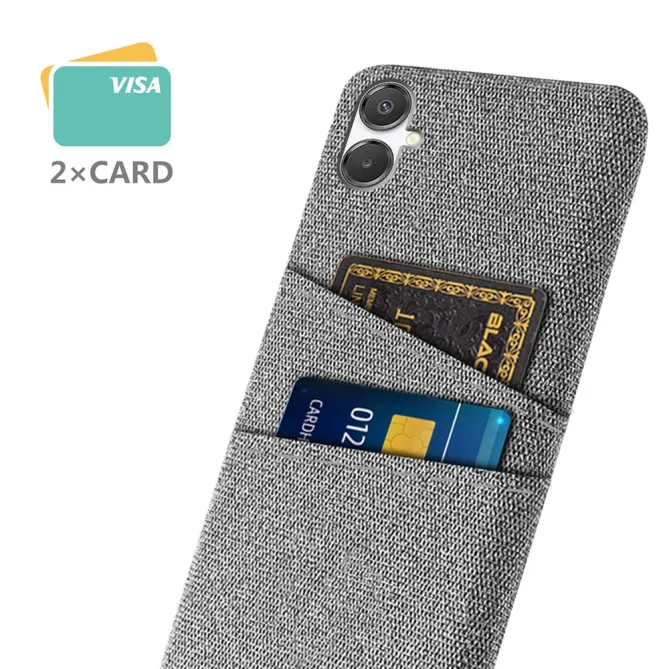 Coque Samsung Galaxy A07 Effet Tissu avec 2 Porte-cartes Intégrés
