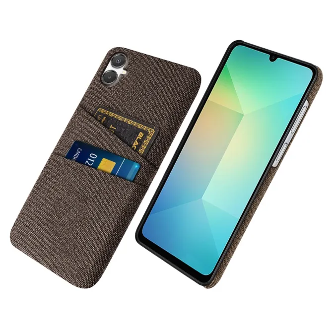 Coque Samsung Galaxy A07 Effet Tissu avec 2 Porte-cartes Intégrés