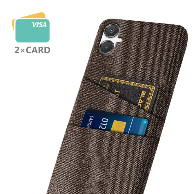 Coque Samsung Galaxy A07 Effet Tissu avec 2 Porte-cartes Intégrés