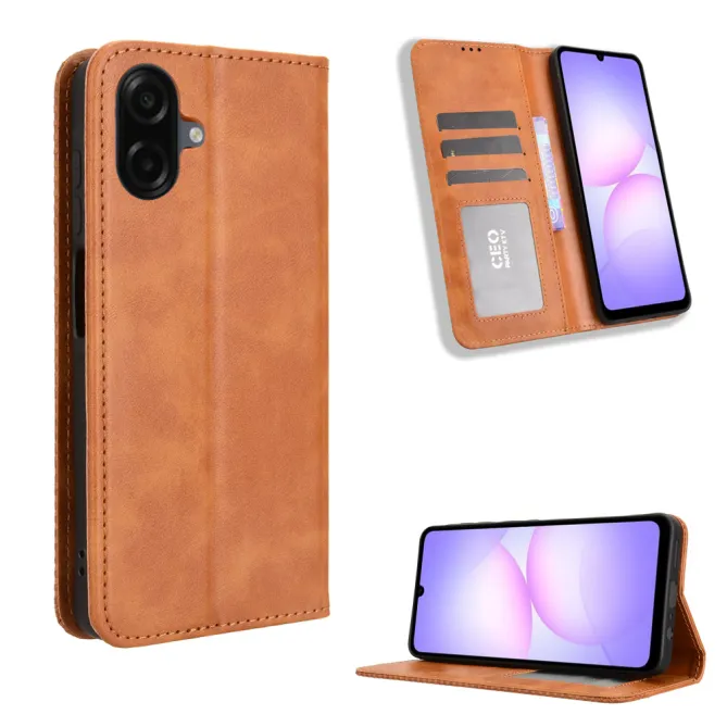 Flip Cover Samsung Galaxy A07 Simili Cuir Vintage avec Porte-cartes