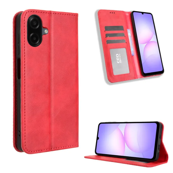 Flip Cover Samsung Galaxy A07 Simili Cuir Vintage avec Porte-cartes