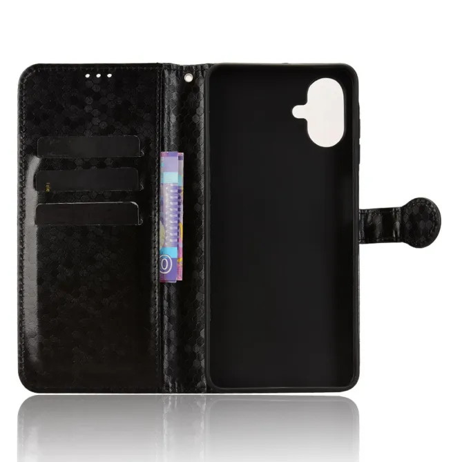 Etui Samsung Galaxy A07 Motif Alvéolé Gravé Porte-cartes avec Dragonne