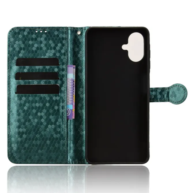 Etui Samsung Galaxy A07 Motif Alvéolé Gravé Porte-cartes avec Dragonne