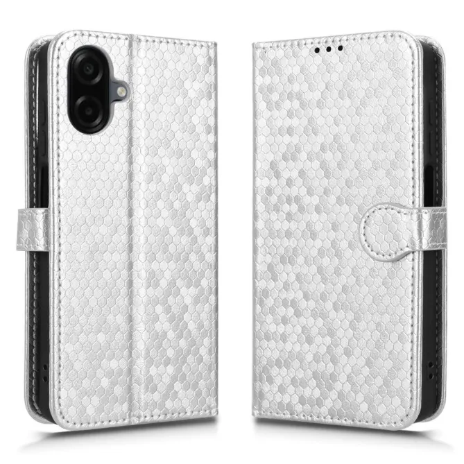 Etui Samsung Galaxy A07 Motif Alvéolé Gravé Porte-cartes avec Dragonne