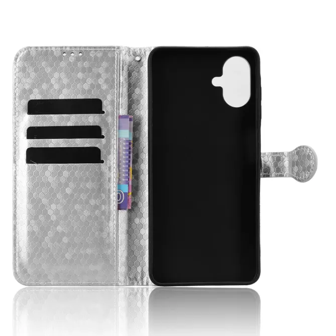 Etui Samsung Galaxy A07 Motif Alvéolé Gravé Porte-cartes avec Dragonne