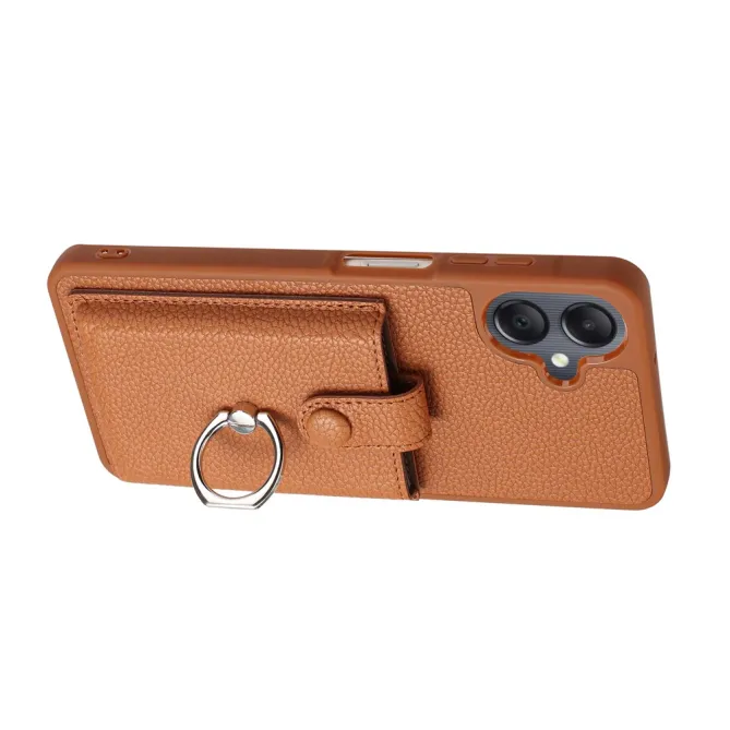 Coque Samsung Galaxy A07 Effet Cuir Porte-cartes avec Anneau Support