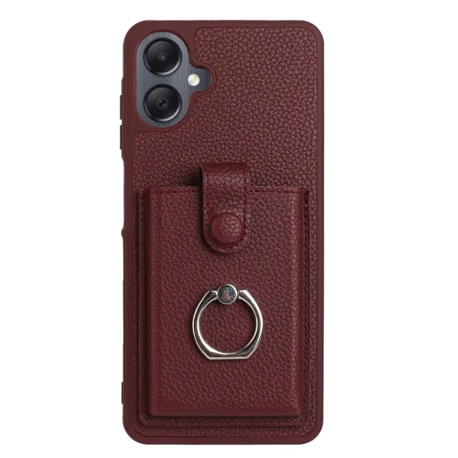 Coque Samsung Galaxy A07 Effet Cuir Porte-cartes avec Anneau Support