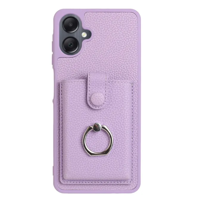 Coque Samsung Galaxy A07 Effet Cuir Porte-cartes avec Anneau Support