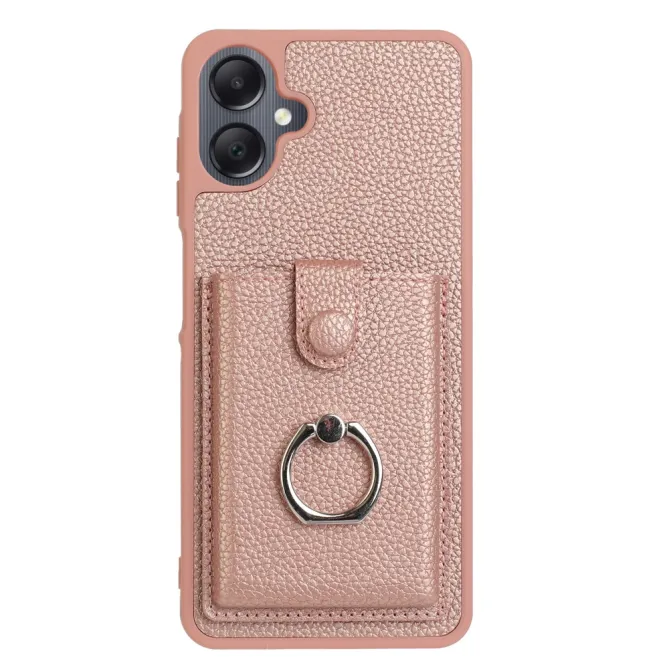 Coque Samsung Galaxy A07 Effet Cuir Porte-cartes avec Anneau Support