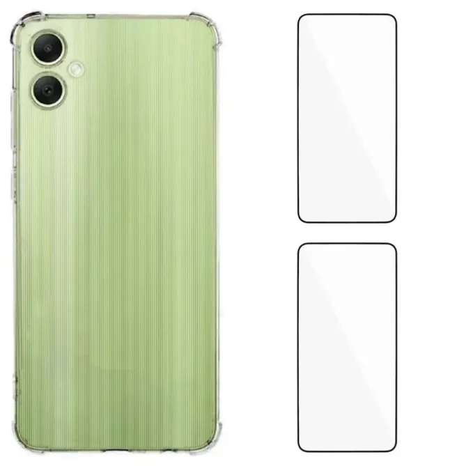 Coque Samsung Galaxy A07 Transparente Antichoc avec 2 Verres Trempés