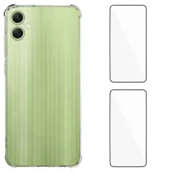 Coque Samsung Galaxy A07 Transparente Antichoc avec 2 Verres Trempés