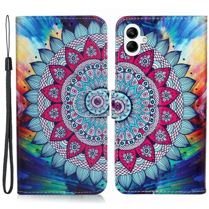 Housse Samsung Galaxy A07 / A06 Motif Artistique avec Porte-Cartes et Dragonne