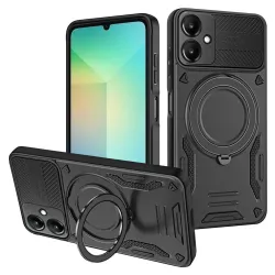 Coque Samsung Galaxy A07 Magnétique Antichoc avec Anneau Rotatif et Cache Caméra
