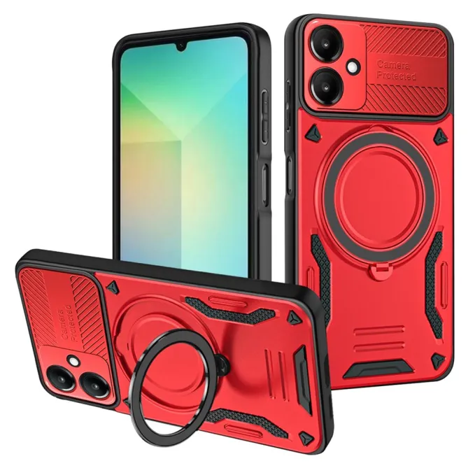 Coque Samsung Galaxy A07 Magnétique Antichoc avec Anneau Rotatif et Cache Caméra