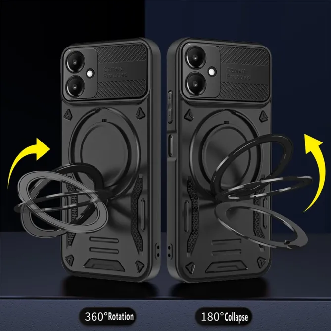 Coque Samsung Galaxy A07 Magnétique Antichoc avec Anneau Rotatif et Cache Caméra