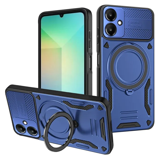 Coque Samsung Galaxy A07 Magnétique Antichoc avec Anneau Rotatif et Cache Caméra